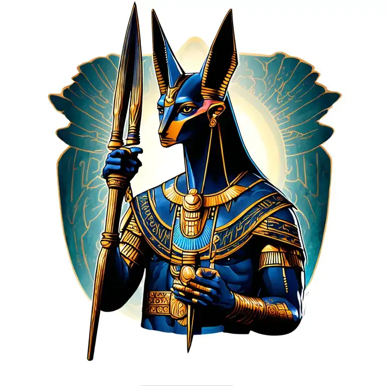 Anubis God Atlas Holding