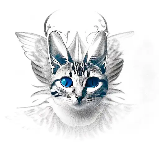 A Realistic Camera With Wings And A Cat Sitting On Top Of It