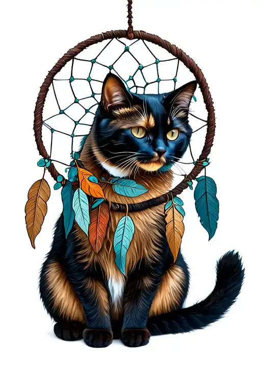 Cat Dream Catcher Entangled