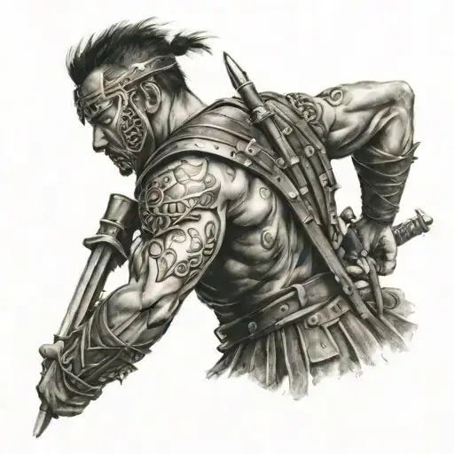 Warrior Wounded In The Back