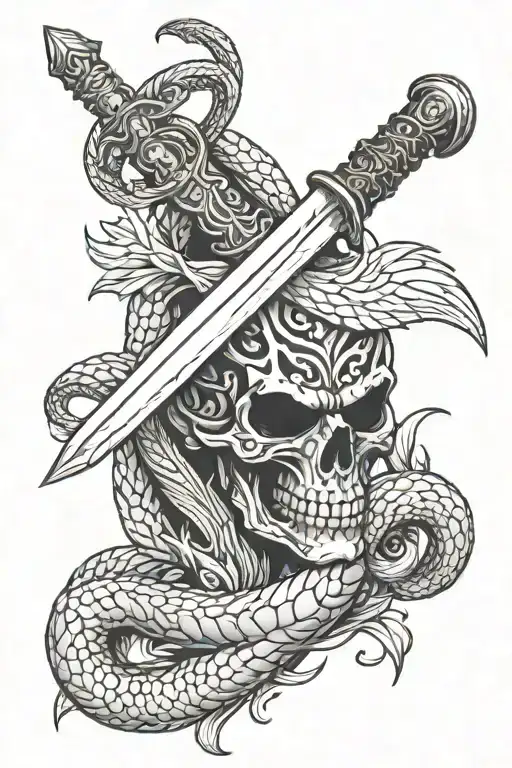 Sting Sword With Cobra Wrapped Around Blade Cutting