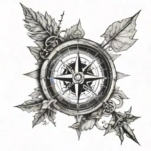 Compass And Medical Symbols