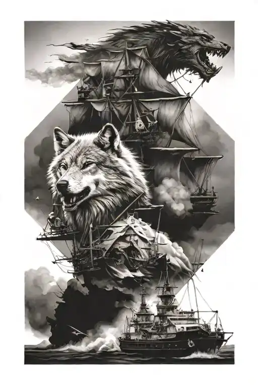 Wolf And Warship Battle