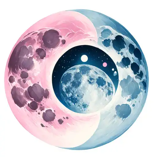 Moon And Pink