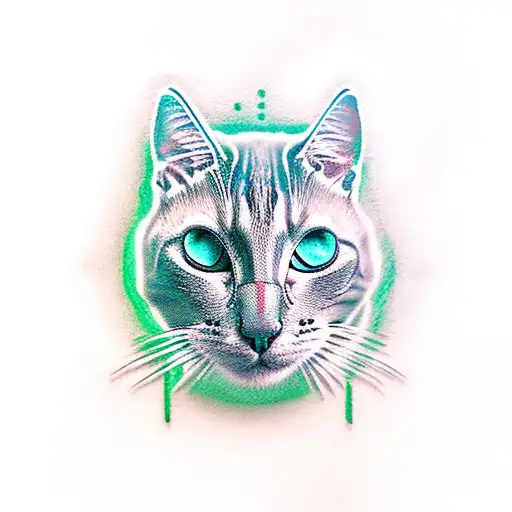 Sliced Flesh Wound With Cat Face Popping Out Of Wound