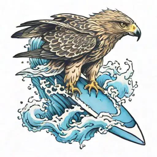 Hawk Surfing Wave