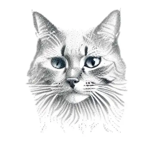 Silhouette Of A Cat Looking At A Snowy Mountain