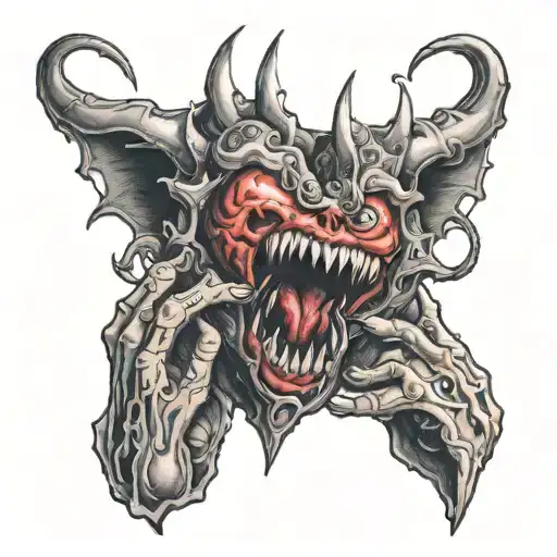 Demon Biting In A Heart Beat