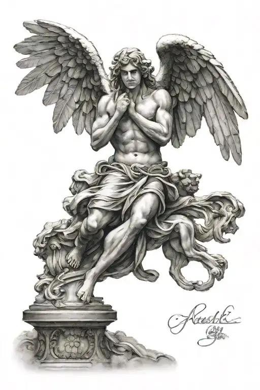Realistic Angels With Roman Touches