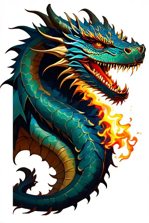 Ukrainian Iron Belly Dragon Breathing Fire