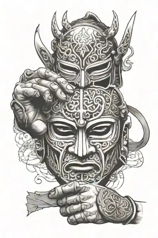 Samurai Mask Boxing Gloves Map Of Tehran Deathly Hallows