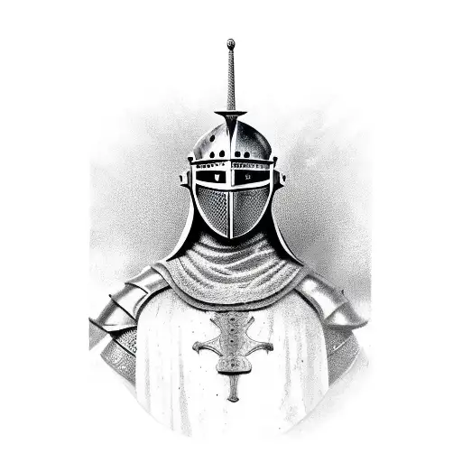 A Realistic Portrait Of A Knight Wearing A Medieval Helmet Adorned With Laurel Crowns