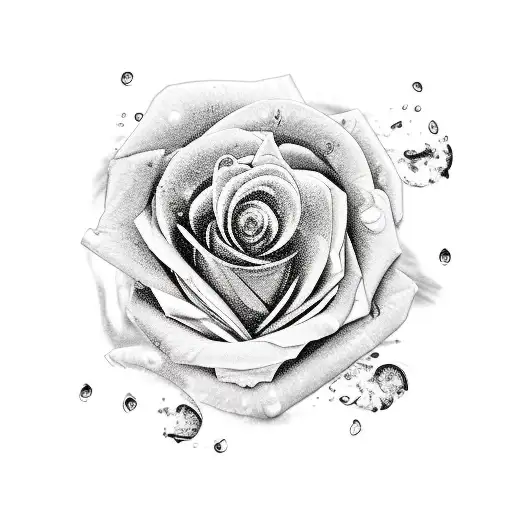 Blood Dripping On A Dead Rose And Bringing It To Life