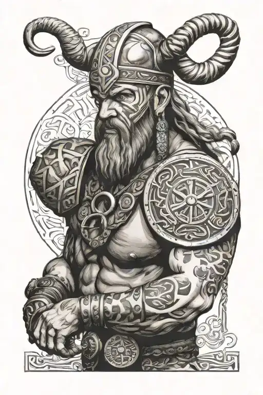 Viking African Theme Sleeve