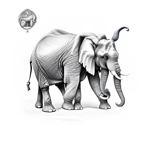 Elephant Grabbing A Star