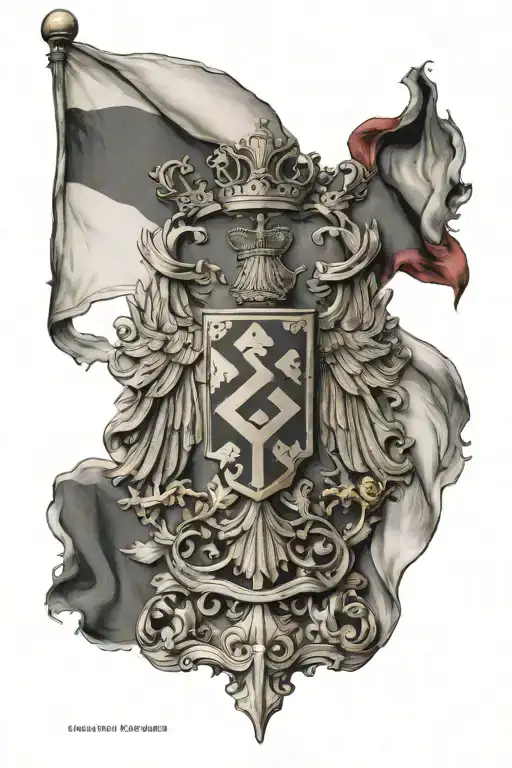 German And Serbian Flag Combined