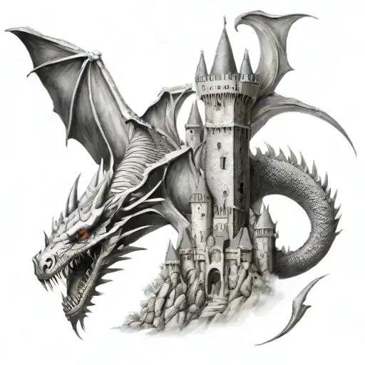 Castle And Dragon Tattoo
