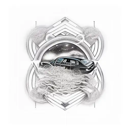 Car Entering Another Dimension