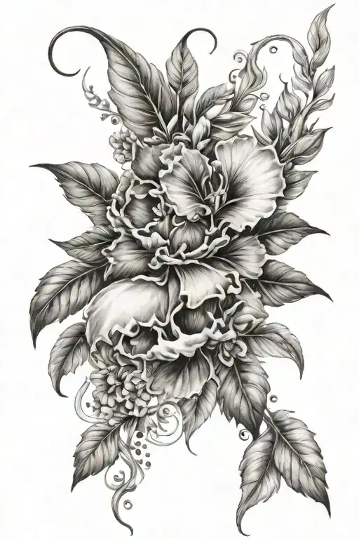 Realism Style Tattoo Design Featuring