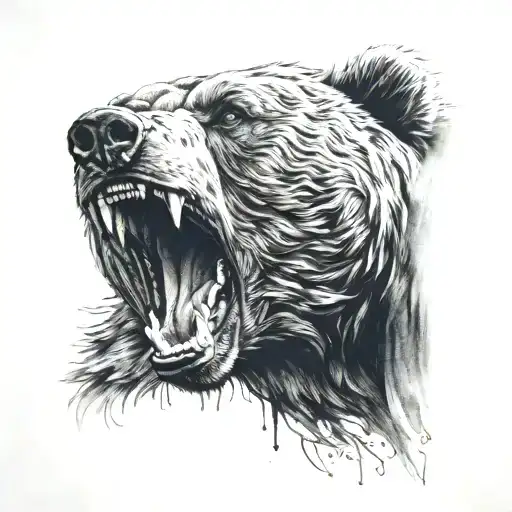 Bear Roaring Fiercely