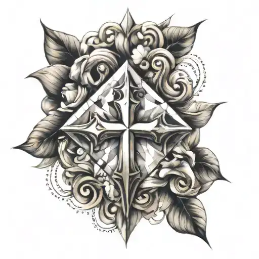 Diamond With A Cross Made