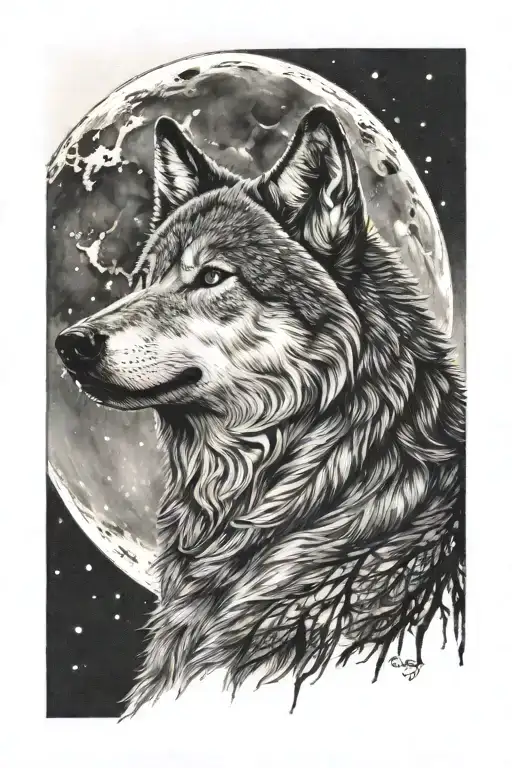 Wolf Howling At The Moon