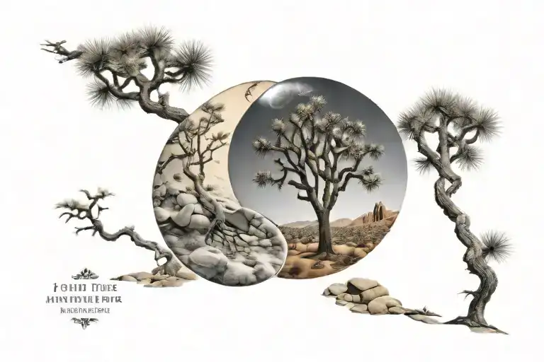 Joshua Tree Yin And Yang Symbol Formed