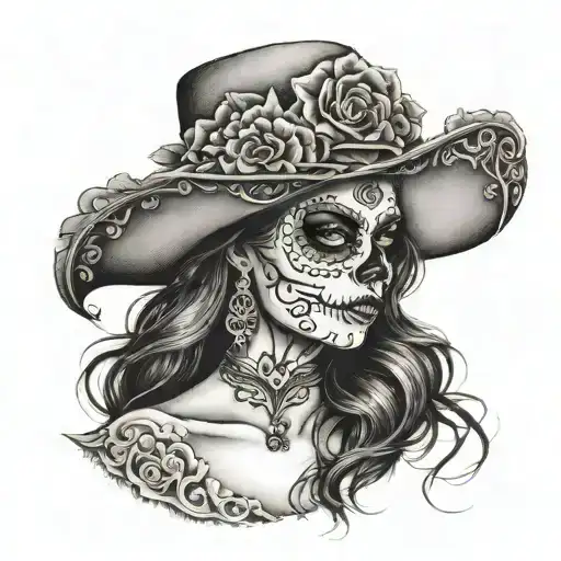 Day Of The Dead Woman No Hat