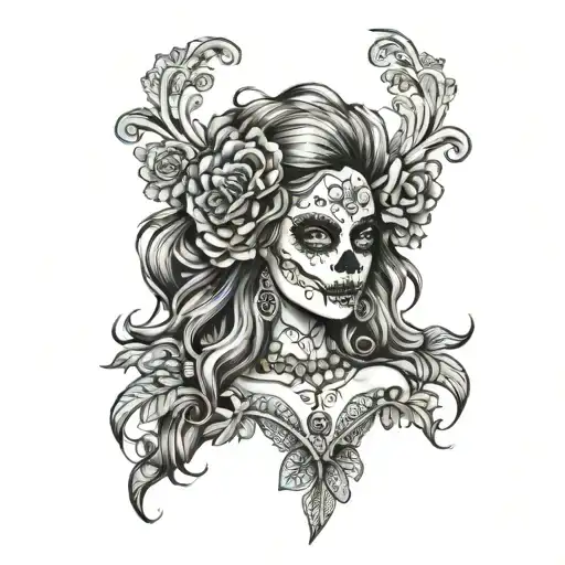 Day Of The Dead Woman Hair