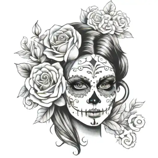 Day Of The Dead Girl Face