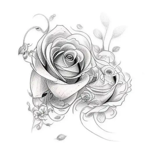Combine The Beauty Of Realism With Your Love For Drawing And Flowers In A Tattoo Design