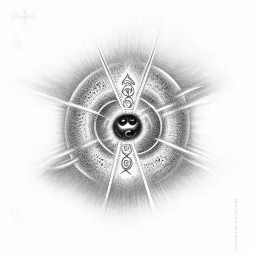 Black Hole With A Christian Cross Behind It