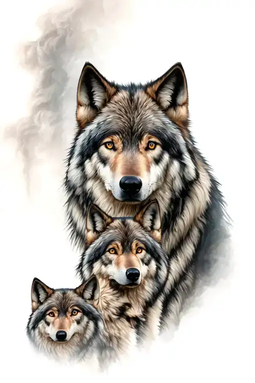 Dark Family Wolf