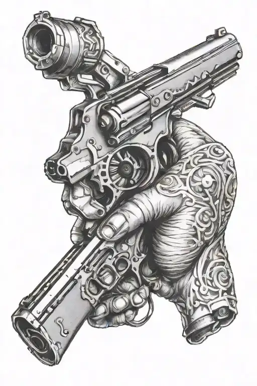 Honeybanger Holding A Gun