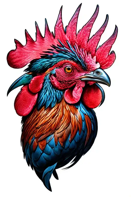 Rooster Neck And Head