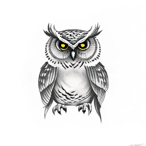 Owl With Blood Roses