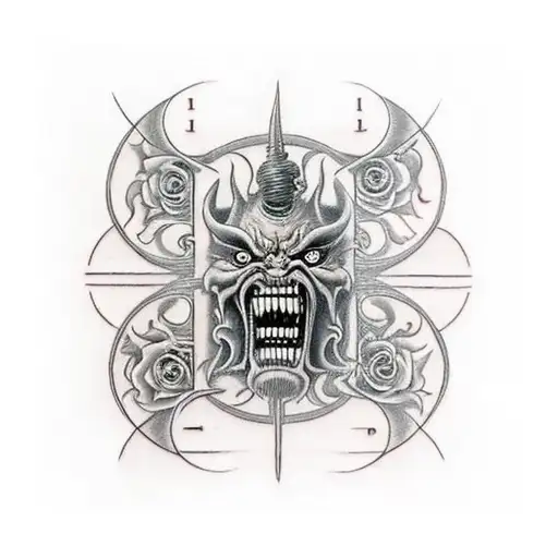 Nine Gates Of Hell By Dante In A Rose