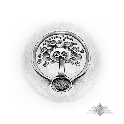 Tree Of Life Mushrooms Hourglass Keep Going