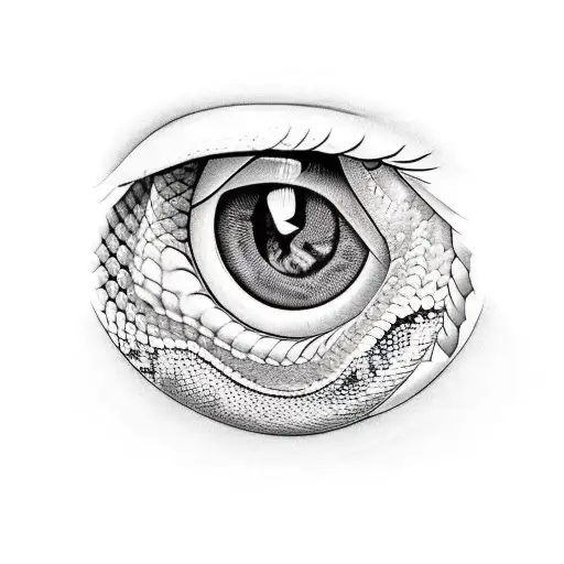 A Woman Snake Mirror And Eye