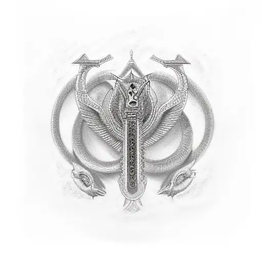 Ankh Symbol Ouroborus