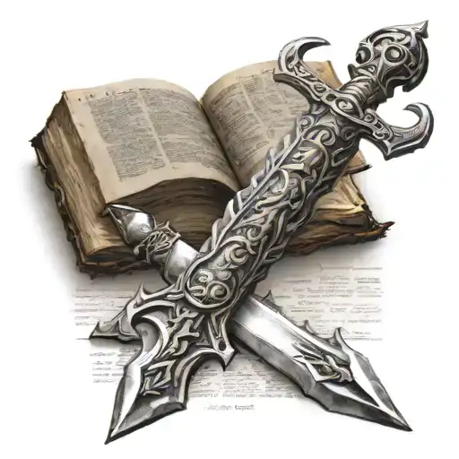 Bible With Double Edge Sword