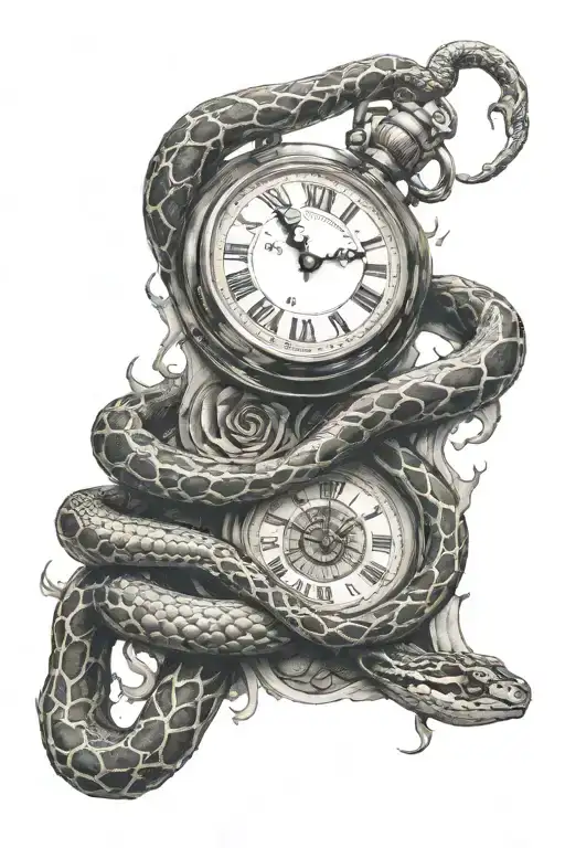 Snake And Clock Melting