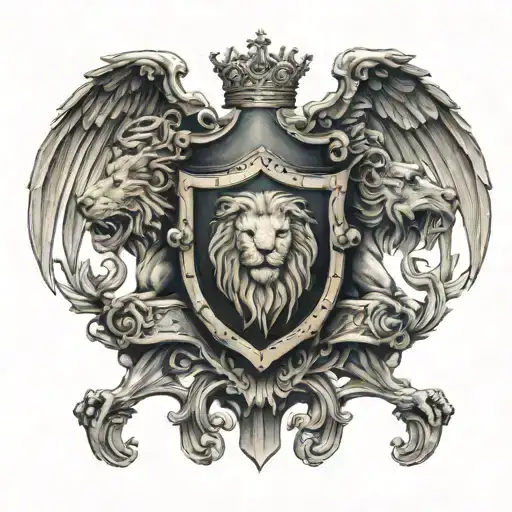 Lion Head Scales Of Justice Shield