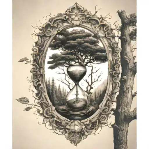 Hourglass Inside Tree Of Life Forest Moon