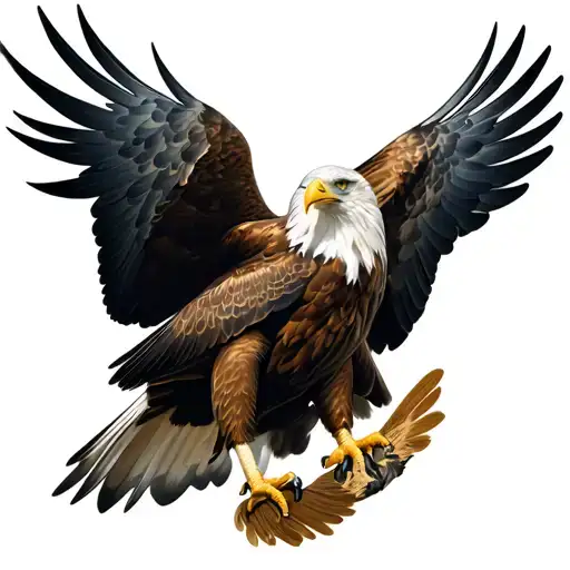 A Majestic Eagle Perched