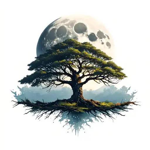 A Tree A Moon Above