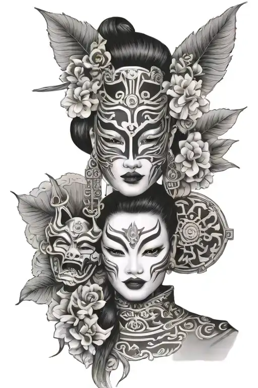 Hanya Mask And Asian Woman