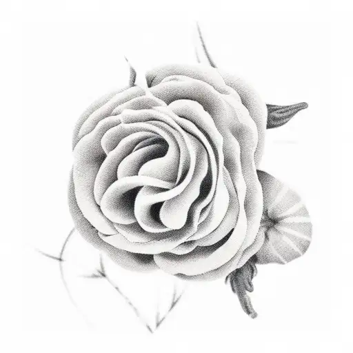 Pondenco Dog Standing With Floral Pattern On The Skin