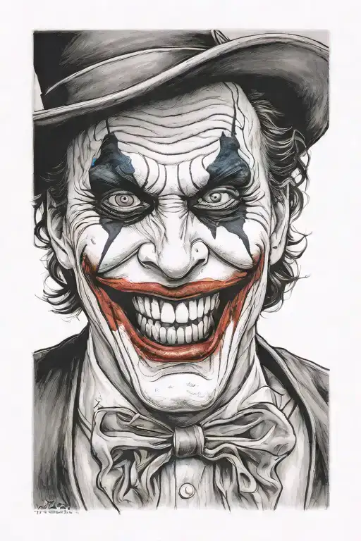 Dark Joker Smile Wide Composition