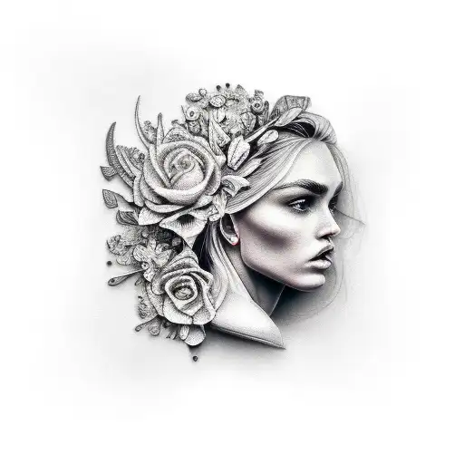 Face Of Women Broken